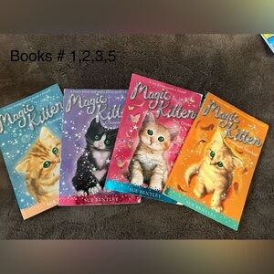 Magic Kitten Book Set - Bright Pink, Orange, Purple & Blue Covers